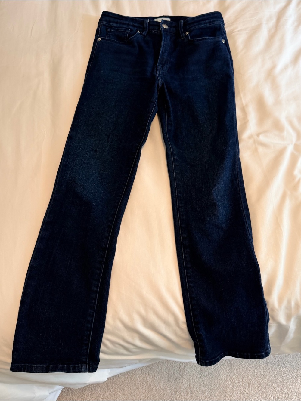 Good American Good Legs Dark Blue Straight Leg Jeans